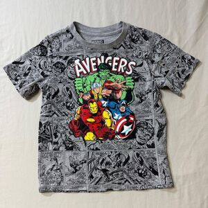 Marvel Avengers Comic Book T-shirt Boy's 5 Ironman Hulk Captain America Thor